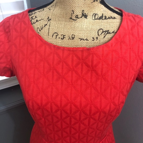 Just Taylor jacquard capped sleeve orange dress 💕 - Picture 2 of 6